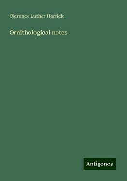 Ornithological notes