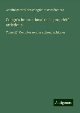 Congrès international de la propriété artistique