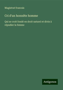 Cri d'un honnête homme