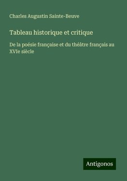 Tableau historique et critique