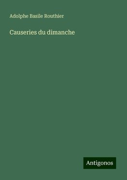 Causeries du dimanche