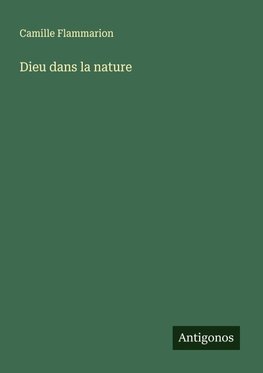 Dieu dans la nature