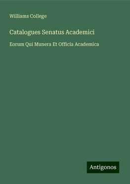 Catalogues Senatus Academici