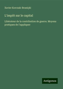 L'impôt sur le capital