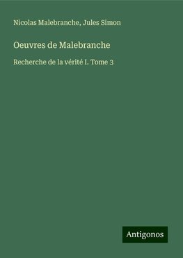 Oeuvres de Malebranche