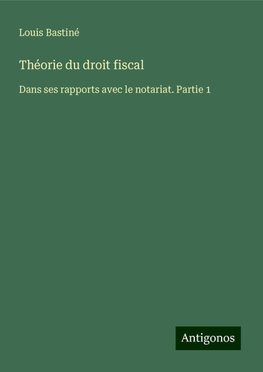 Théorie du droit fiscal