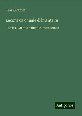 Lecons de chimie élémentaire