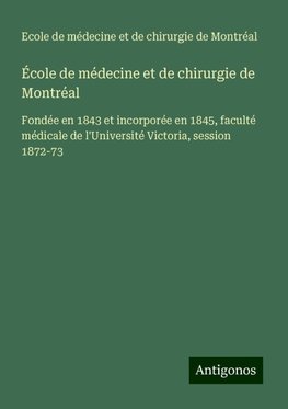 École de médecine et de chirurgie de Montréal