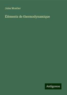 Éléments de thermodynamique