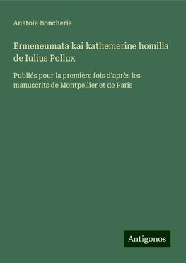 Ermeneumata kai kathemerine homilia de Iulius Pollux