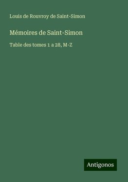 Mémoires de Saint-Simon