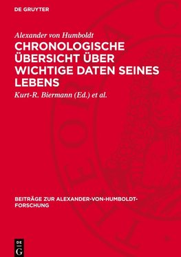 Chronologische Übersicht über wichtige Daten seines Lebens