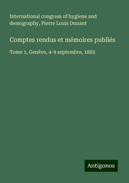 Comptes rendus et mémoires publiés