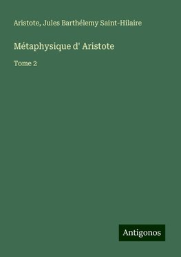 Métaphysique d' Aristote