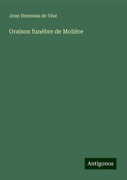 Oraison funèbre de Molière