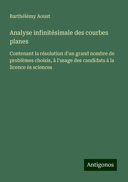 Analyse infinitésimale des courbes planes