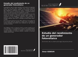 Estudio del rendimiento de un generador fotovoltaico