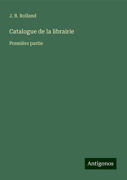 Catalogue de la librairie