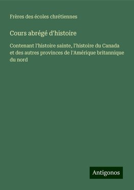 Cours abrégé d'histoire