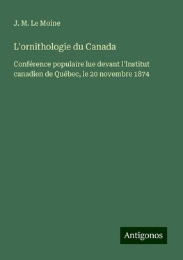 L'ornithologie du Canada