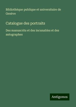 Catalogue des portraits