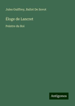 Éloge de Lancret