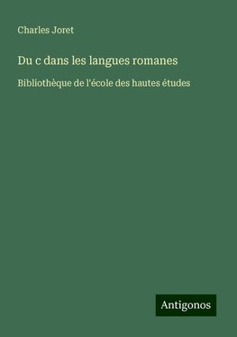 Du c dans les langues romanes