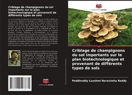 Criblage de champignons du sol importants sur le plan biotechnologique et provenant de différents types de sols