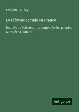 La réforme sociale en France