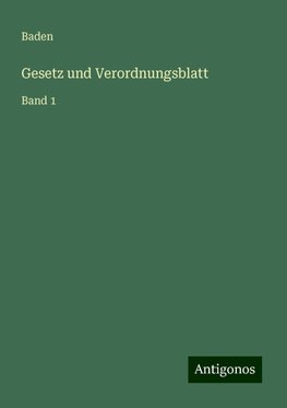 Gesetz und Verordnungsblatt