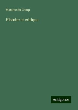 Histoire et critique