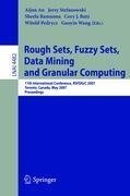 Rough Sets, Fuzzy Sets, Data Mining and Granular Computing