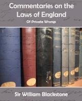 Commentaries of the Laws of England (Private Wrongs)