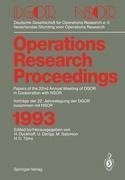 Operations Research Proceedings 1993