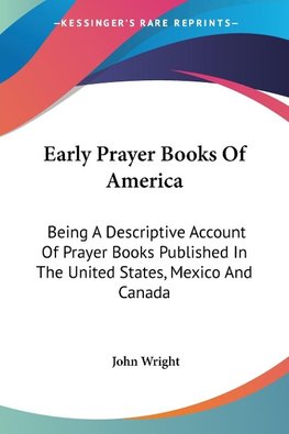 Early Prayer Books Of America