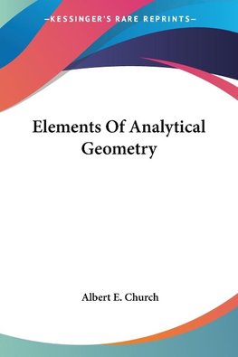 Elements Of Analytical Geometry