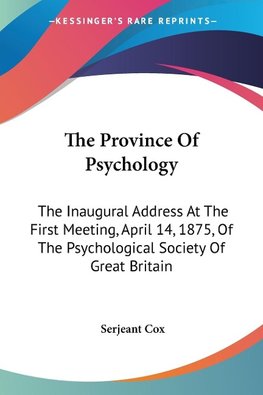 The Province Of Psychology