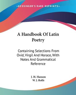 A Handbook Of Latin Poetry