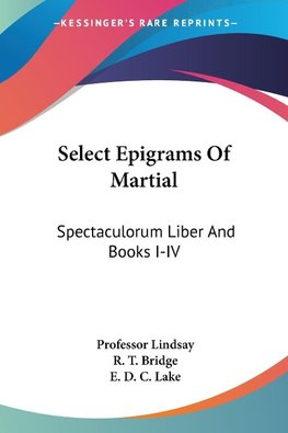 Select Epigrams Of Martial