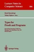 Types for Proofs and Programs