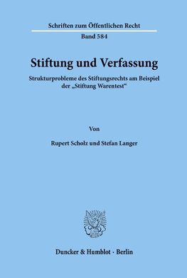 Stiftung und Verfassung.