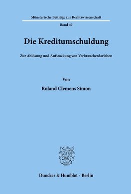 Die Kreditumschuldung.