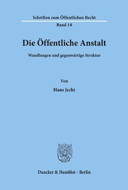 Die öffentliche Anstalt