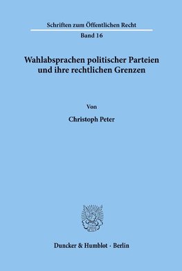 Wahlabsprachen politischer Parteien und ihre rechtlichen Grenzen.