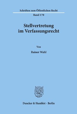 Stellvertretung im Verfassungsrecht.