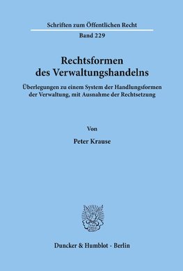 Rechtsformen des Verwaltungshandelns