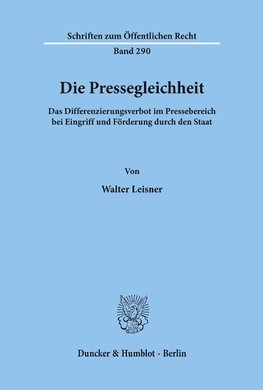 Die Pressegleichheit.