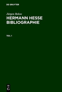 Hermann Hesse Bibliographie