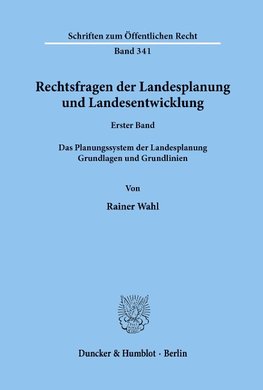 Rechtsfragen der Landesplanung und Landesentwicklung.