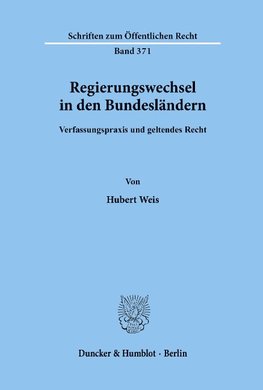 Regierungswechsel in den Bundesländern.